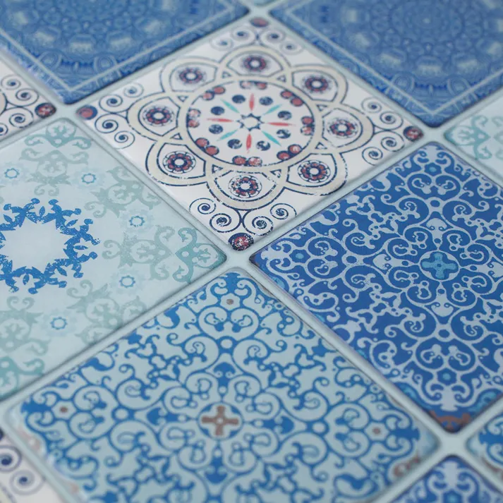 カインズ Kumimoku デザインシート スクエア 25枚貼り ブルー