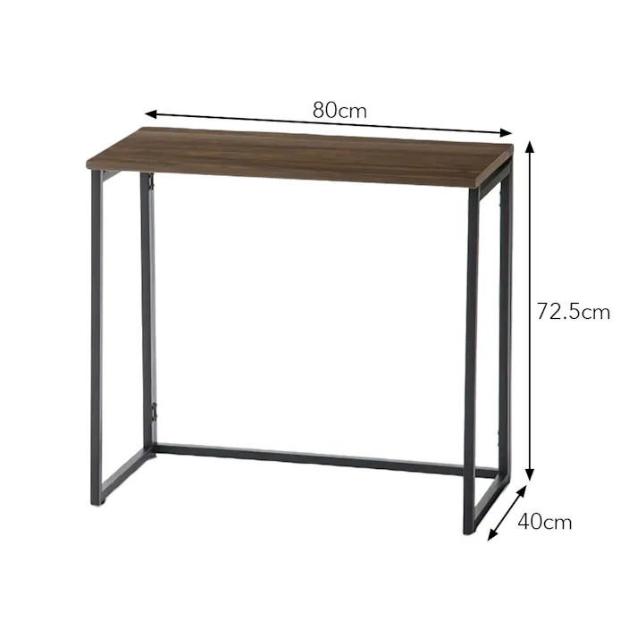 D11 折りたたみ式ワークデスク ブラウン 80×40cm(販売終了)