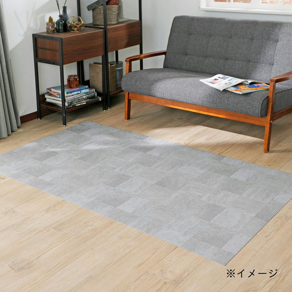 どこでも気軽に使えるダイニングラグ マーブル グレー 180×220cm(販売終了)