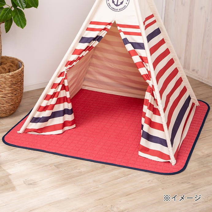 インテリアテントティピーマット レッド 140×140cm(販売終了)