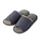 抗菌防臭 掃除もできる 麻インソール スリッパ ネイビー 25~27cm