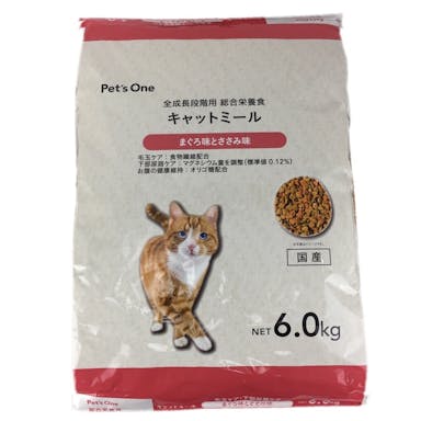 Pet’sOne キャットミール まぐろ味とささみ味 6.0kg