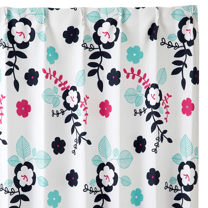 遮光カーテン ブルーム ピンク 100×200cm 2枚組