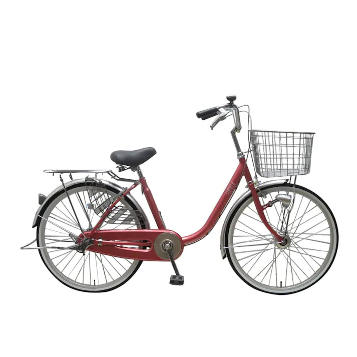 【自転車】U型フレーム軽快車 GAVLE イエブレ オートライト 24インチ CF19-UCP241HD ローズ