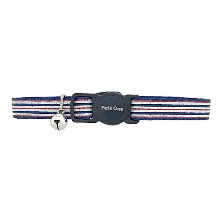 Pet’sOne キャットカラー ボーダーネイビー