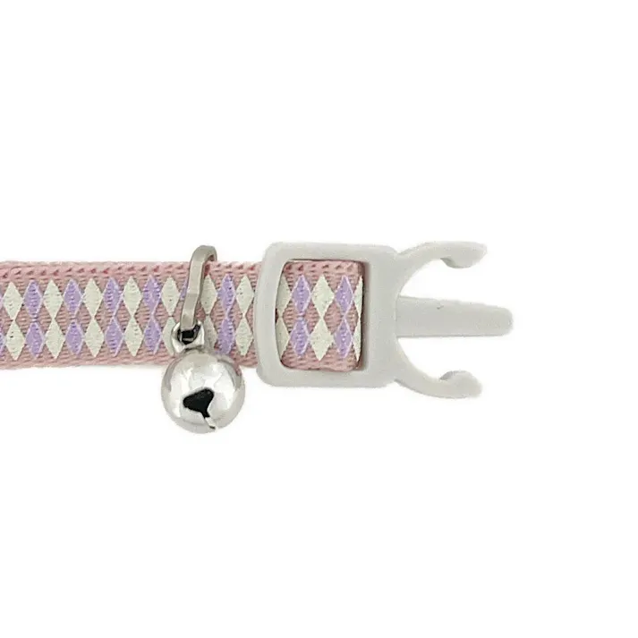 Pet’sOne キャットカラー アーガイルピンク