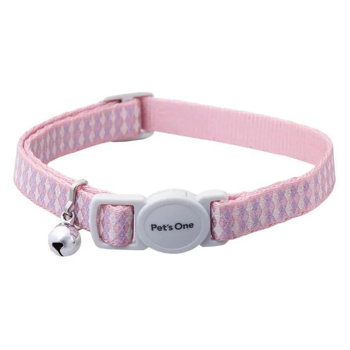 Pet’sOne キャットカラー アーガイルピンク