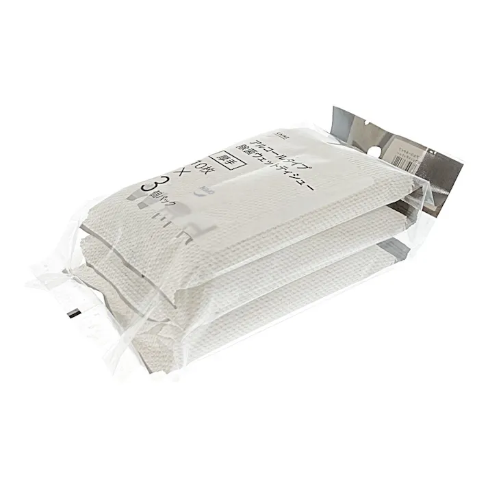 CAINZ アルコールタイプ 除菌ウェットティシュー 携帯用 10枚×3個パック