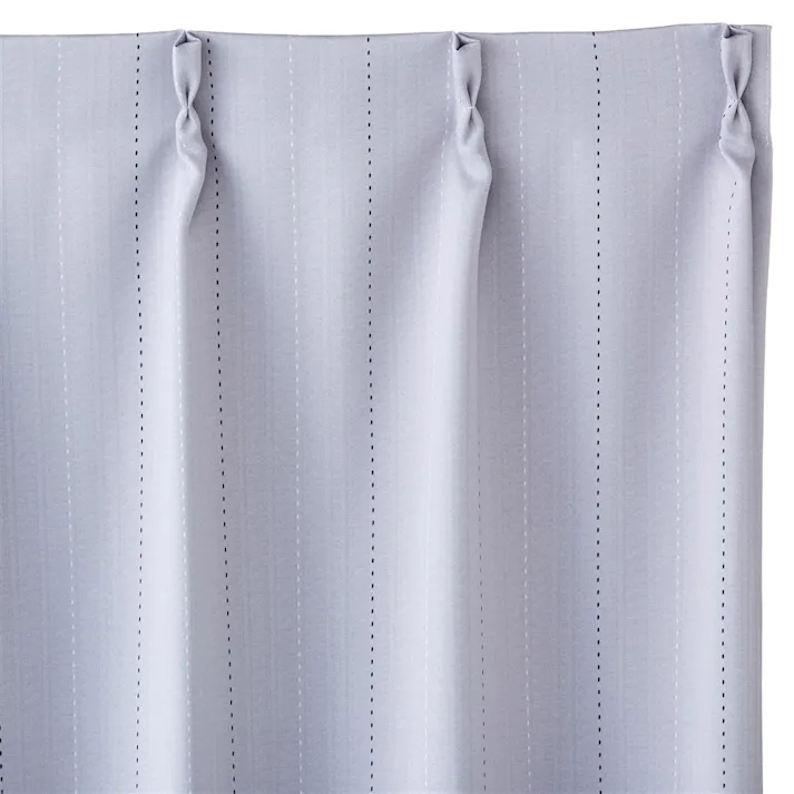 汚れがつきにくい遮光カーテン クリーンストライプ 150×178cm 2枚組