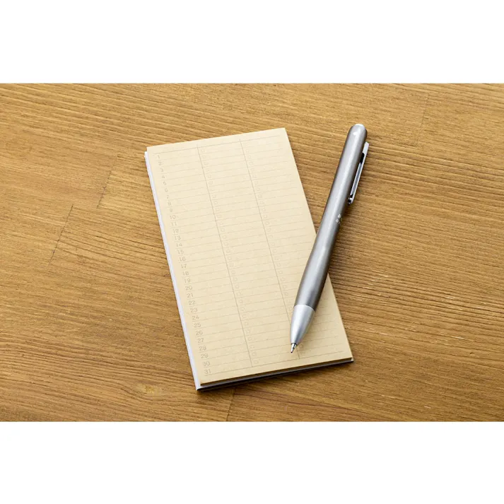 スケジュール管理しやすい 月間ふせん 縦 クラフト