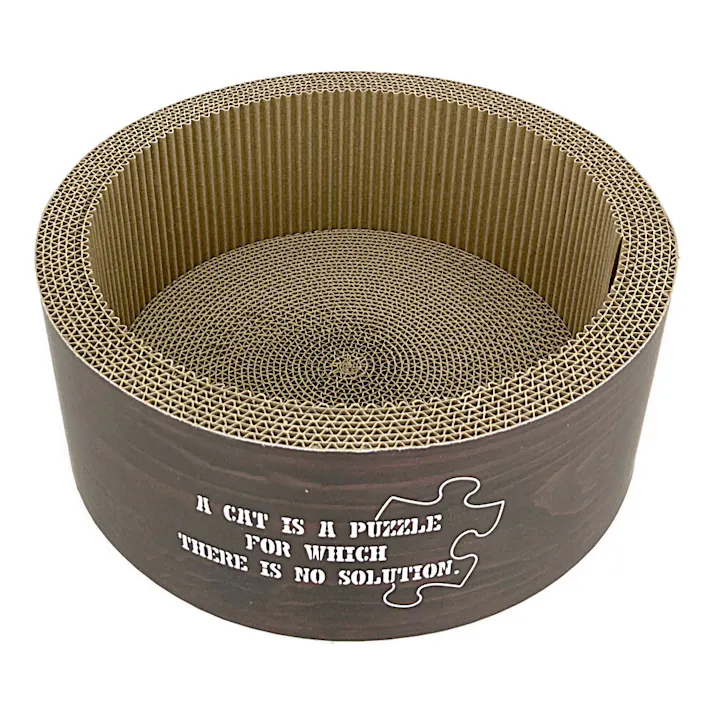 サークルスタイルスクラッチャー 木目ブラウン