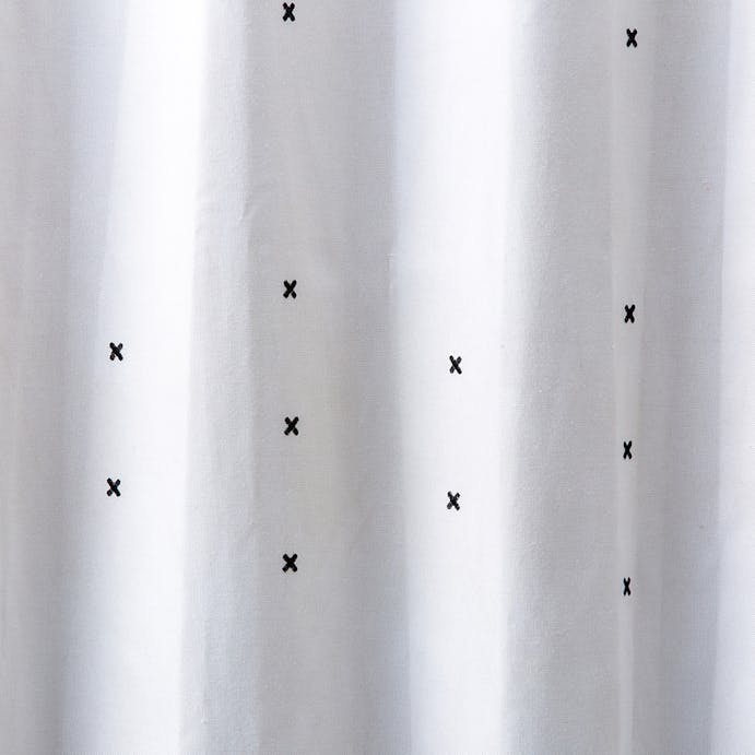 遮光裏地付きカーテン ステッチ アイボリー 100×110cm 2枚組