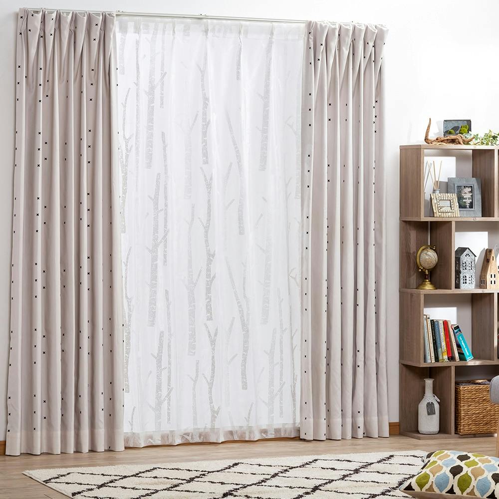 ホワイトバーチ 100×133cm 2枚組 レースカーテン | カーテン・カーテン