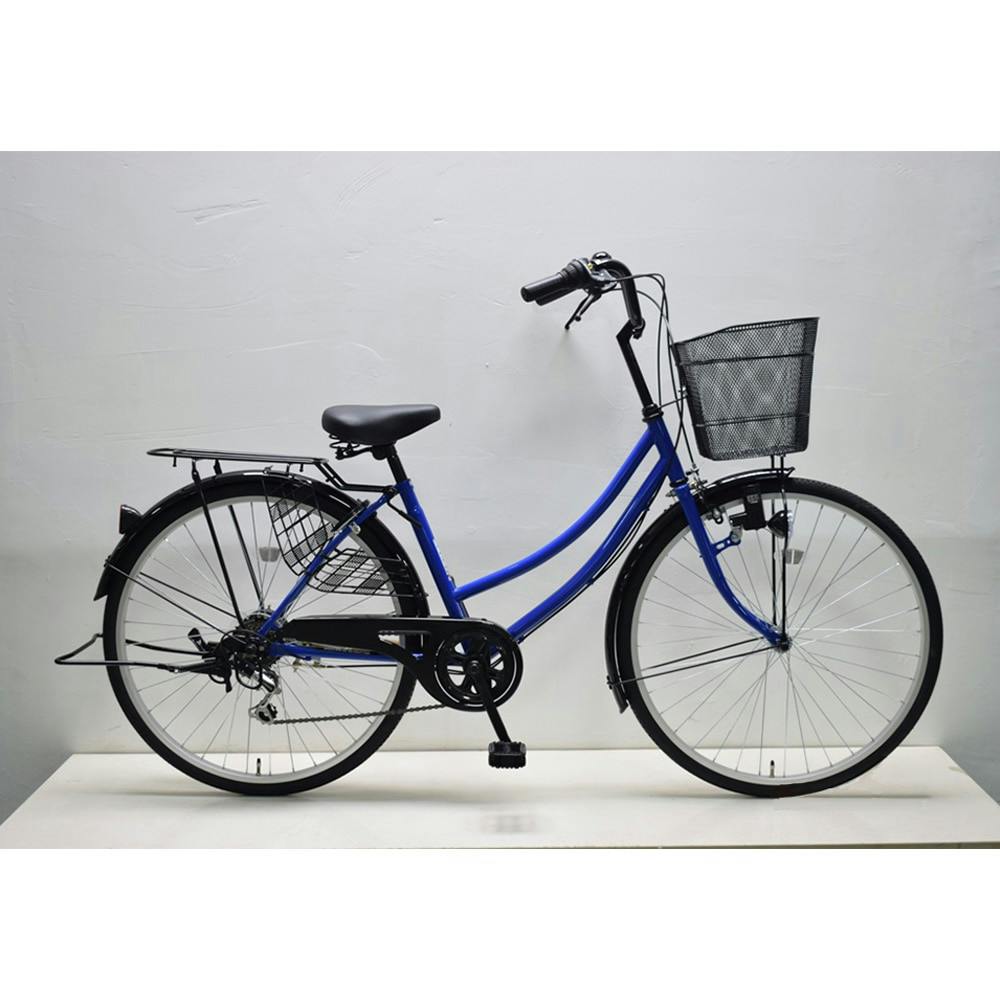 自転車】軽快車 26インチ 外装6段 CF19-WB266 ブルー(販売終了) | シティサイクル 通販 | ホームセンターのカインズ