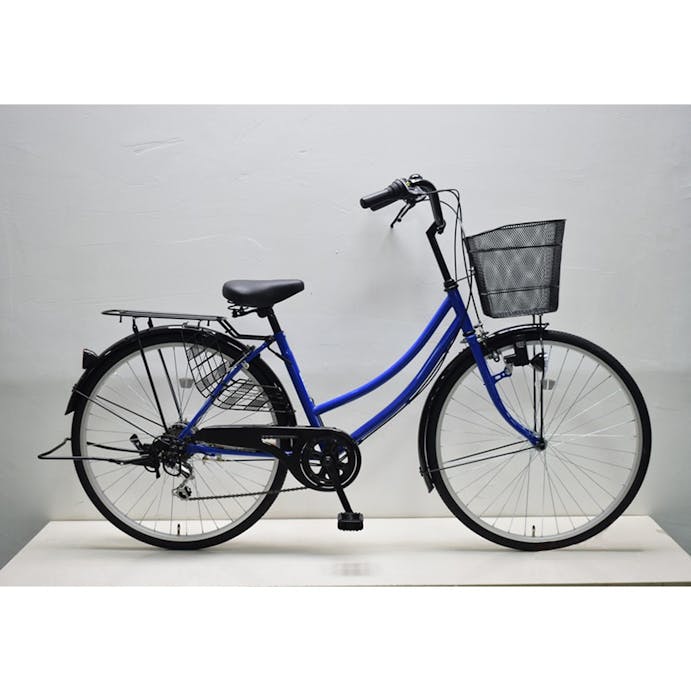 【自転車】軽快車 26インチ 外装6段 CF19-WB266 ブルー(販売終了)