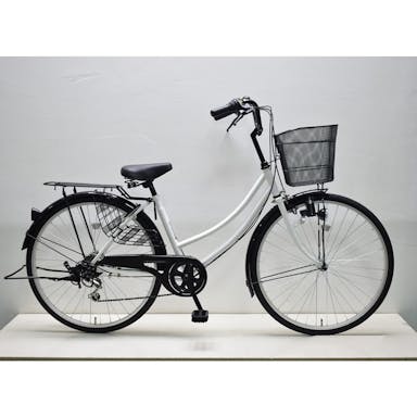 【自転車】軽快車 26インチ 外装6段 CF19-WB266 ホワイト(販売終了)