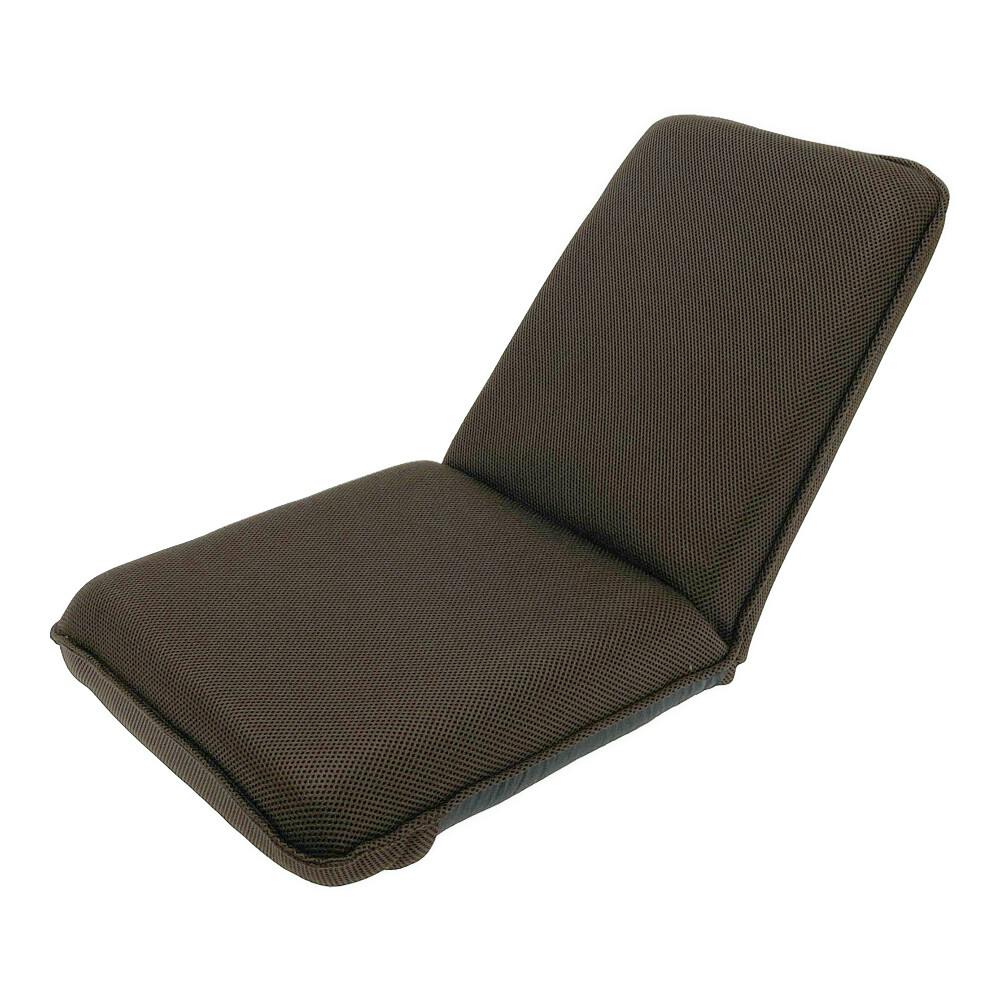 リクライニングできるコンパクト座椅子 ブラウン 幅40cm 奥行45～87cm