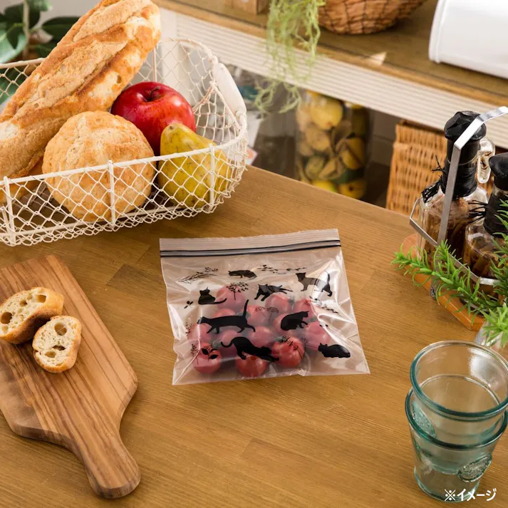 抗菌ダブルジッパーバッグ キャット S 30枚入(販売終了)