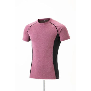 KRアクティブ肌さらTシャツ半袖 杢ピンク L(販売終了)
