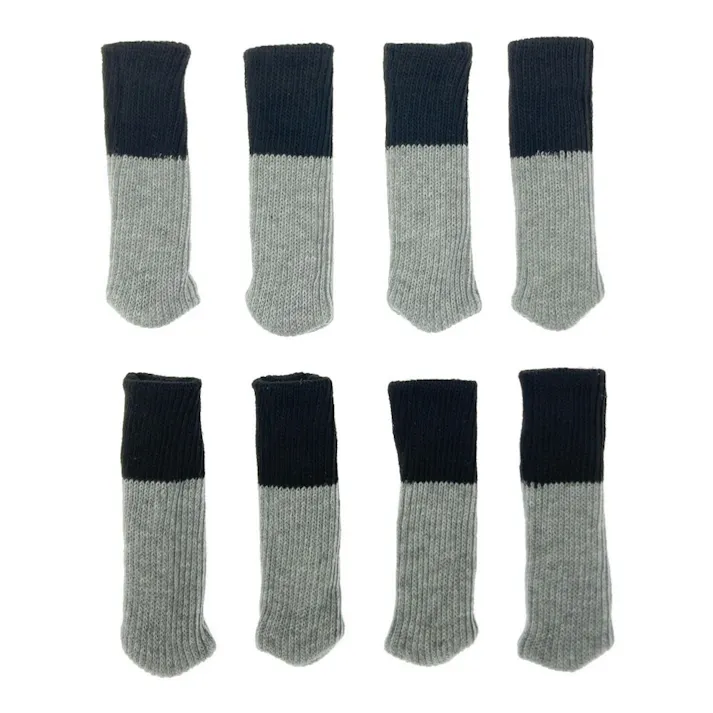 チェア用ソックス ブラック&グレー M