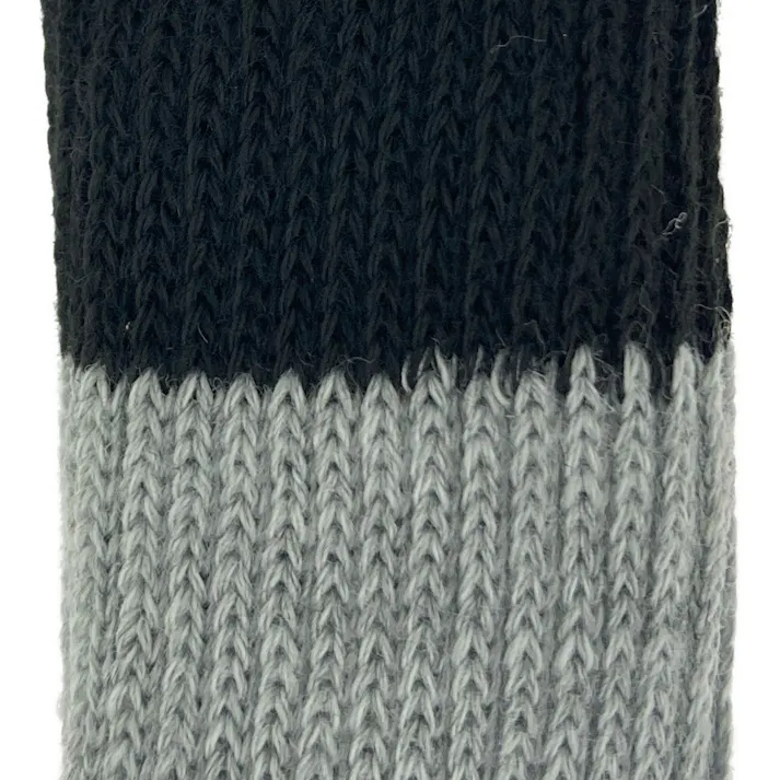 チェア用ソックス ブラック&グレー M