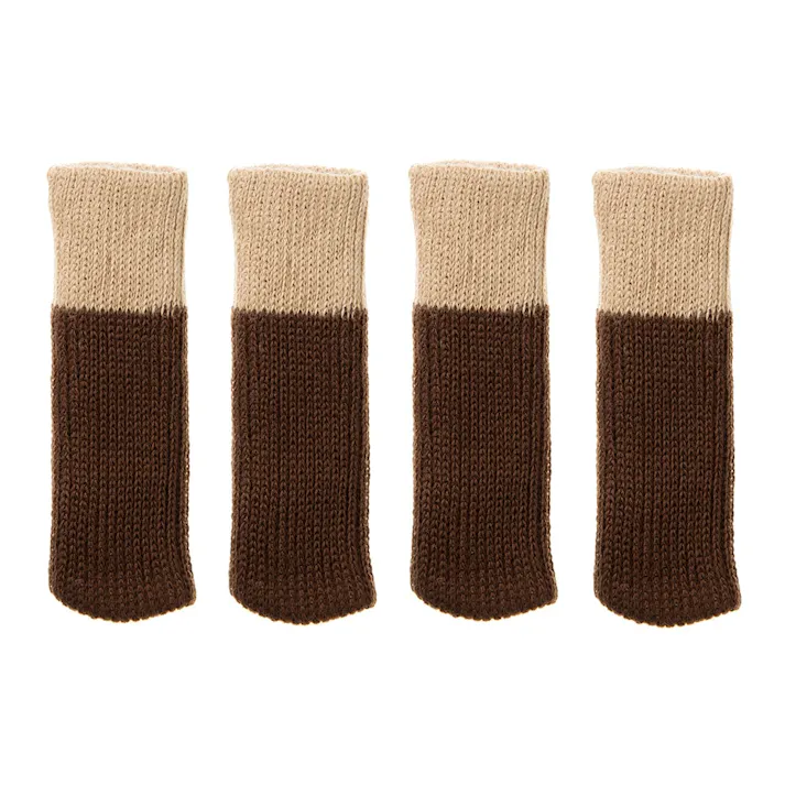 チェア用ソックス ベージュ&ブラウン M