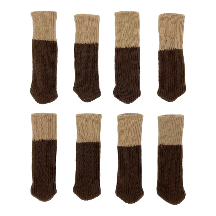 チェア用ソックス ベージュ&ブラウン M