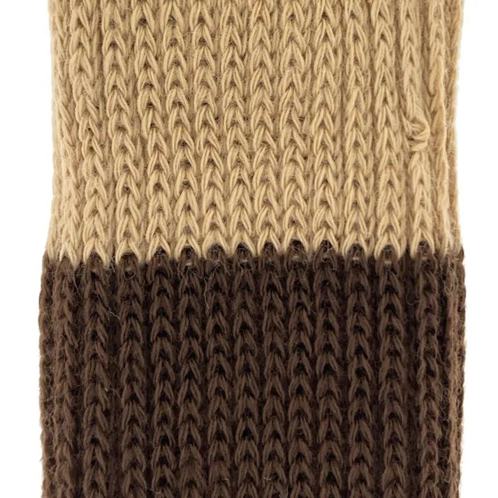 チェア用ソックス ベージュ&ブラウン M