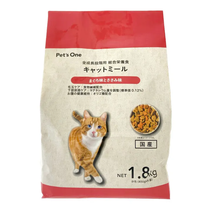 Pet’sOne キャットミール まぐろ味とささみ味 1.8kg