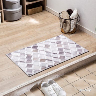 ずれにくいデザイン玄関マット シミレ 50×80