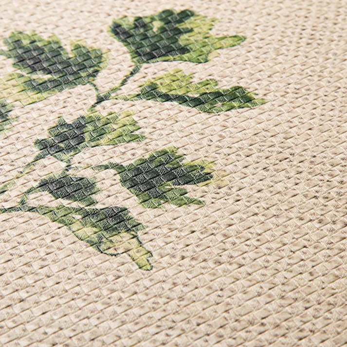 ずれにくいPVC玄関マット ボタニカル 50×80cm