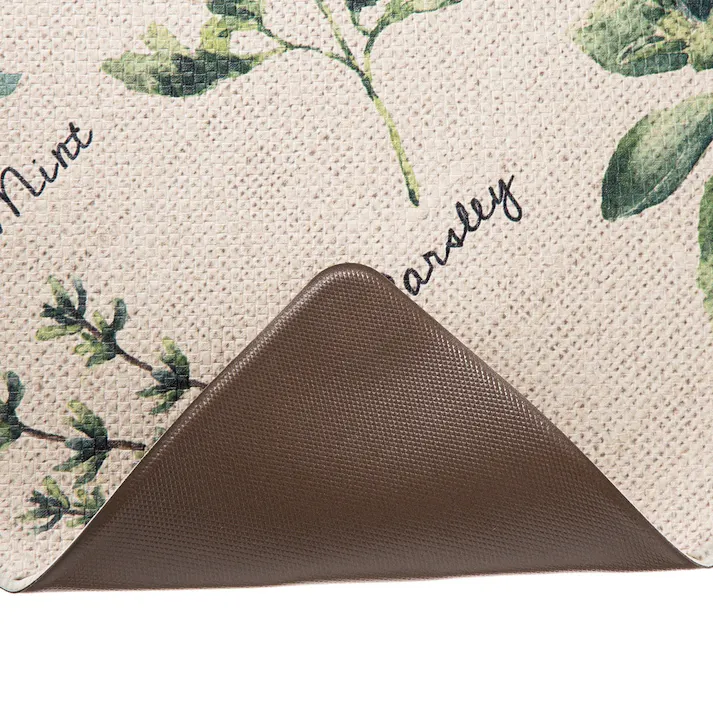 ずれにくいPVC玄関マット ボタニカル 50×80cm