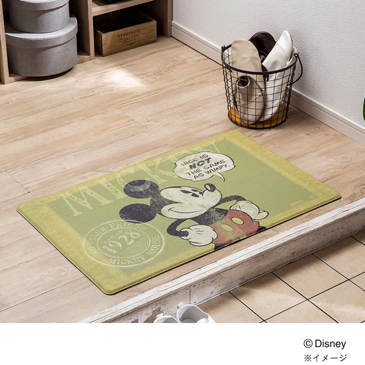 ずれにくいPVC玄関マット ミッキーマウス 50×80cm