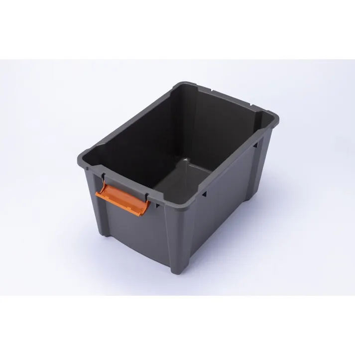 Kumimoku バックル付きストッカー 深型 グリーン/グレー 幅30.8cm 奥行45cm 高さ26.4cm