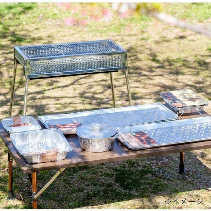 片付けラクラク BBQアルミセパレート皿 4枚入り AS1823