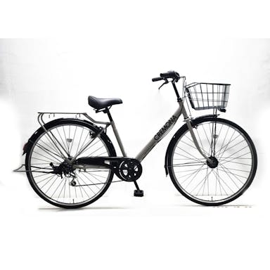 【自転車】シティサイクル クレモナ CREMONA 27インチ 外装6段 オートライト グレー(販売終了)