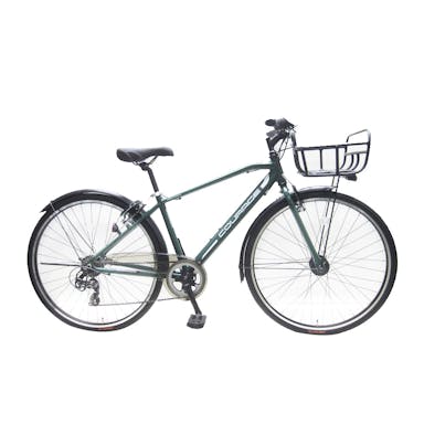 【自転車】クロスバイク クラージュ COURAGE 外装7段 LEDオートライト グリーン G7HD 700C×35C型(販売終了)