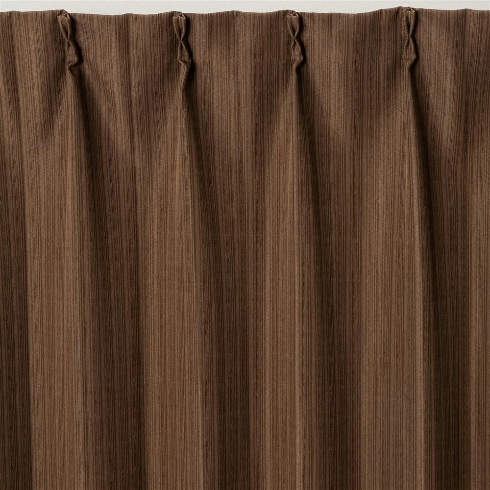 ◆カーテンセット◆W89cm×H198cm◆ブラウン系◆D-2508KA8◆ ニトリ 遮光1級カーテン＆レース 4枚セット(NラセットBR