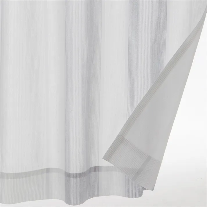 &Pet ストライプボイル 100×108cm 2枚組 レースカーテン