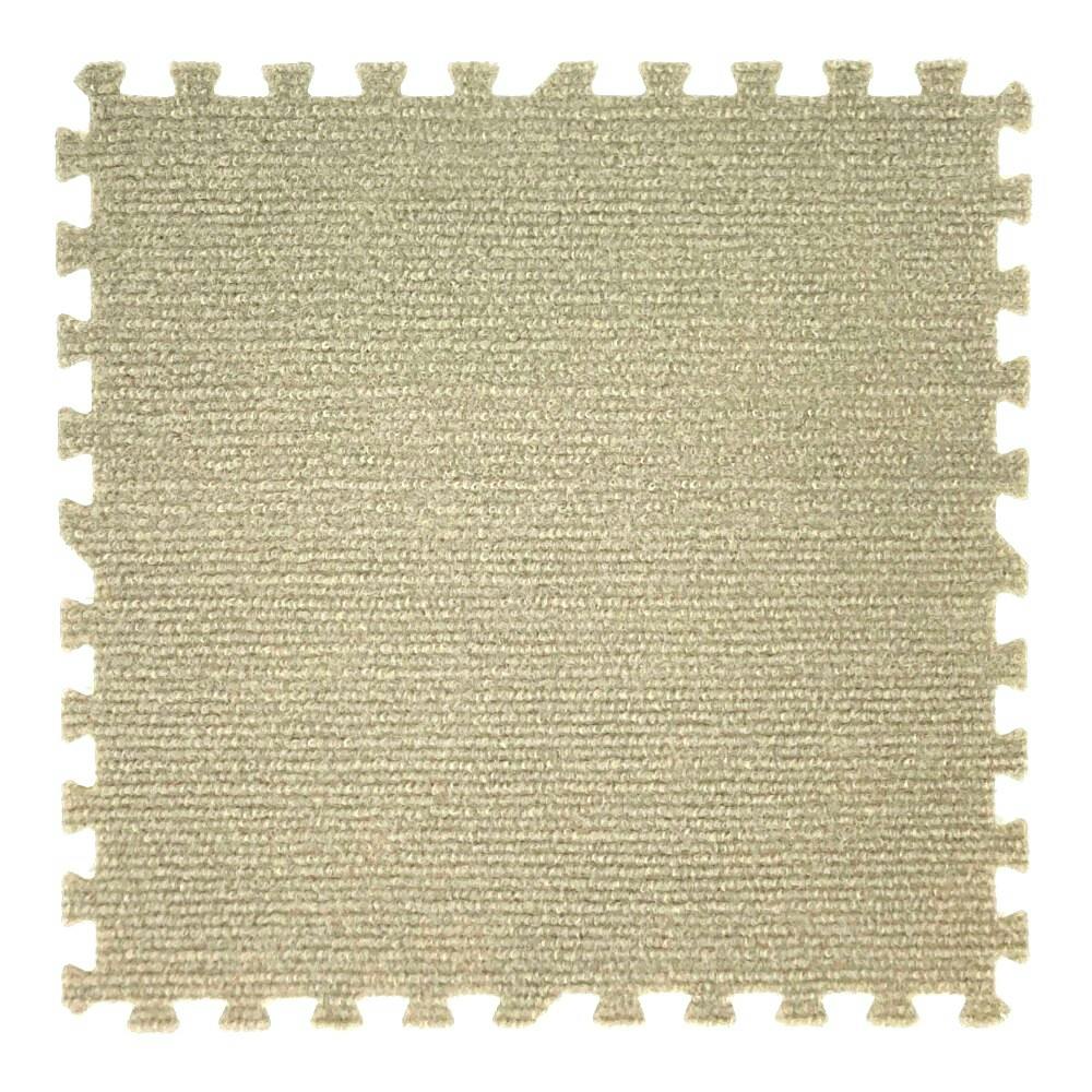 縁付ジョイントパンチマット ベージュ 29.5×29.5cm 9枚組セット | ラグ