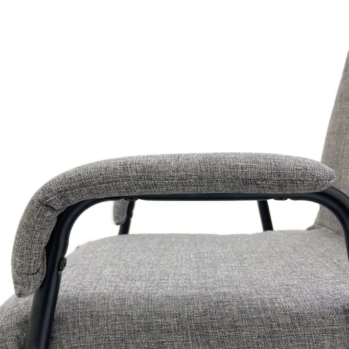 積み重ねて収納できる高座椅子 グレー 幅52cm 奥行54~63cm 高さ47~78cm 肘掛け付き 一人掛け リビング