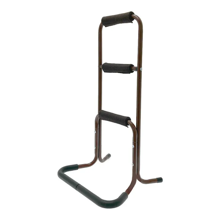 立ち上がりサポートステッキ3段 ブラウン 幅42.5cm 奥行37cm 高さ81cm 補助てすり サポートスタンド 玄関 手すり