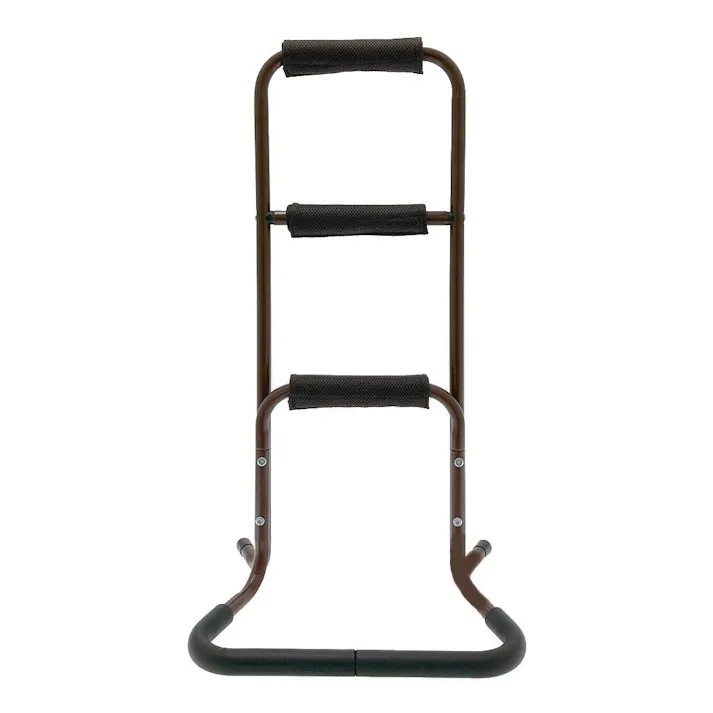 立ち上がりサポートステッキ3段 ブラウン 幅42.5cm 奥行37cm 高さ81cm 補助てすり サポートスタンド 玄関 手すり