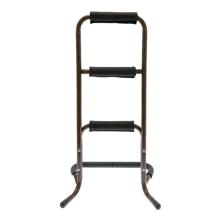 立ち上がりサポートステッキ3段 ブラウン 幅42.5cm 奥行37cm 高さ81cm 補助てすり サポートスタンド 玄関 手すり