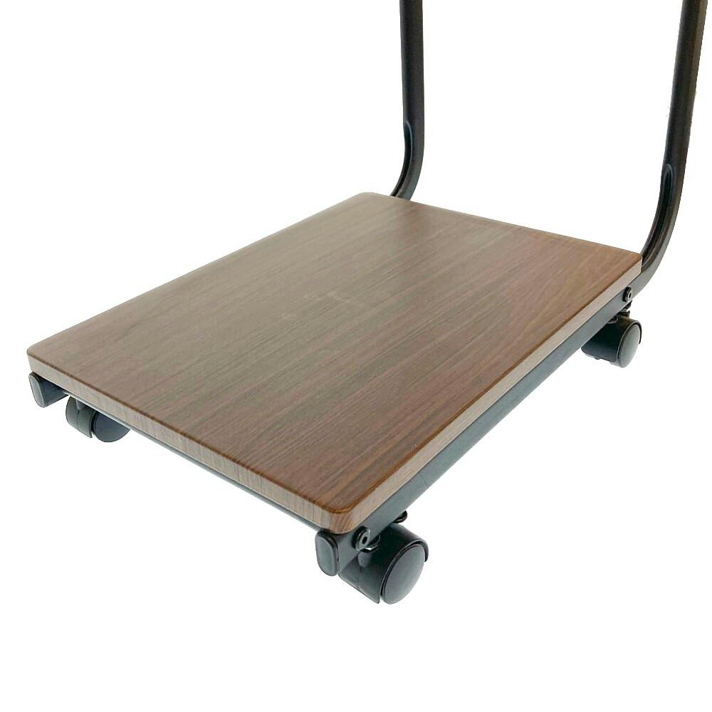 キャスター付きベッドサイドテーブル ブラウン | テーブル・机 通販