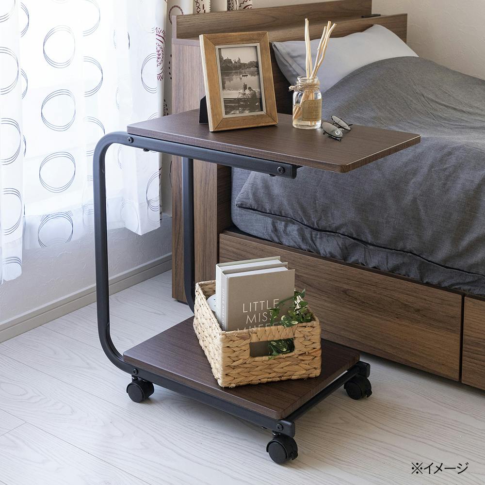 Cassina ベッド サイドテーブル付き　送料込み キャスター付きベッドサイドテーブル ブラウン | テーブル・机 通販