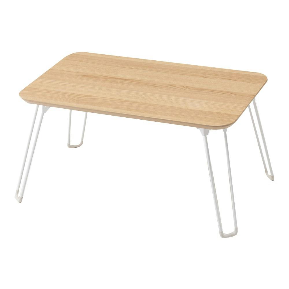 木目調鏡面折りたたみテーブル ナチュラル 45×30cm T1 | ダイニング