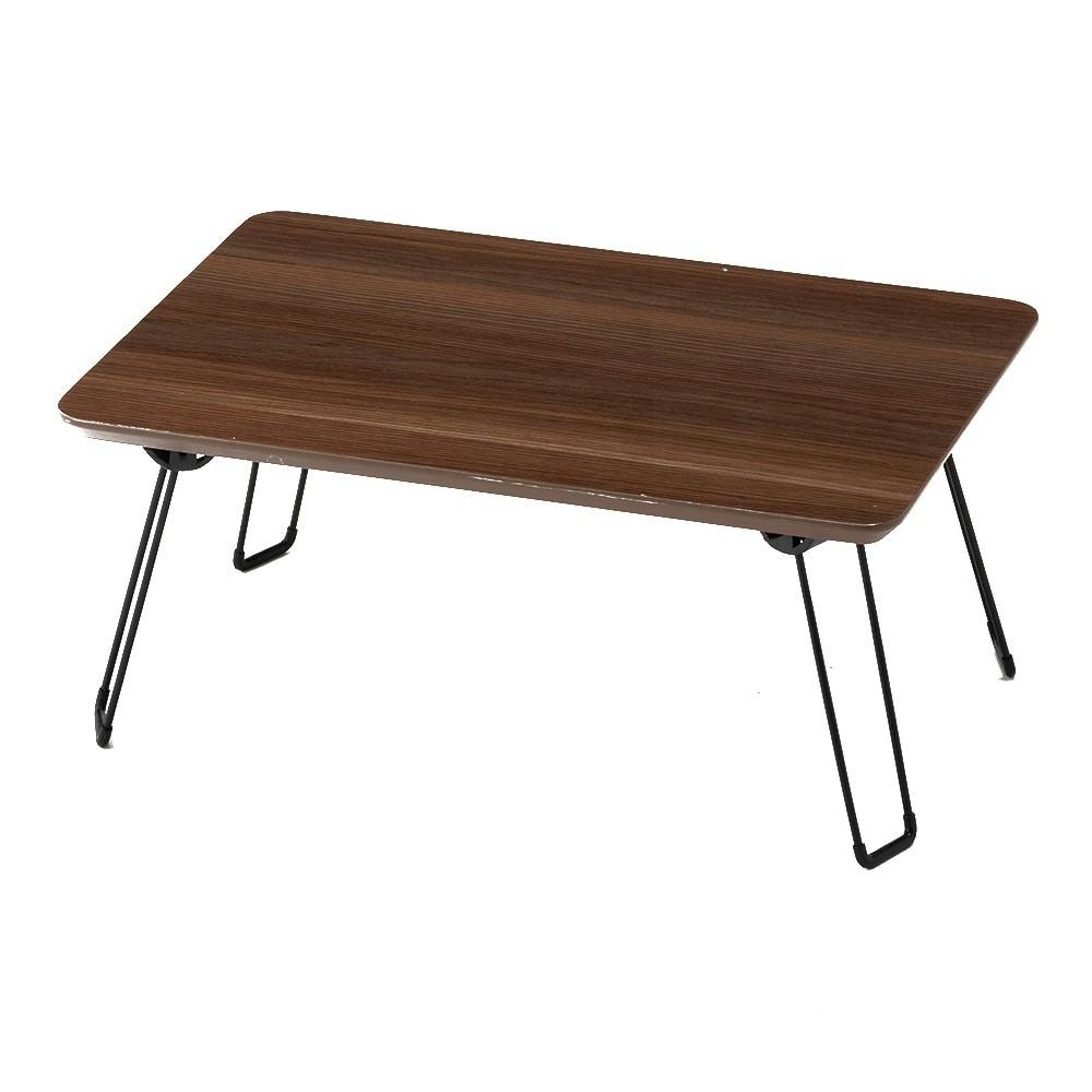 木目調鏡面折りたたみテーブル ブラウン 60×40cm T4 | テーブル・机