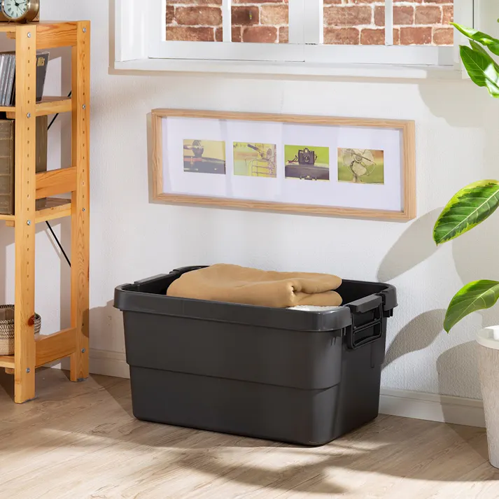 座れる丈夫な収納BOX 50L ブラック