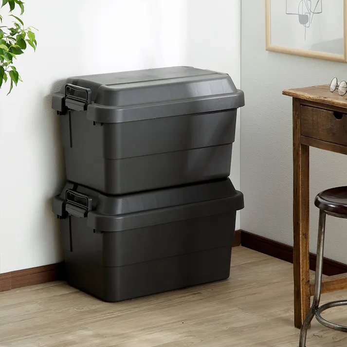 座れる丈夫な収納BOX 50L ブラック